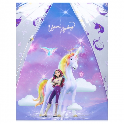 Parasol dziecięcy Unicorn Academy Rainy Days, Jednorożec, 71cm, fioletowy