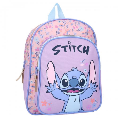 Plecak Przedszkolny, szkolny z Kieszenią, Stitch, fioletowy