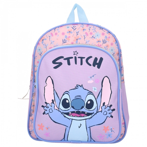 Plecak Przedszkolny, szkolny z Kieszenią, Stitch, fioletowy